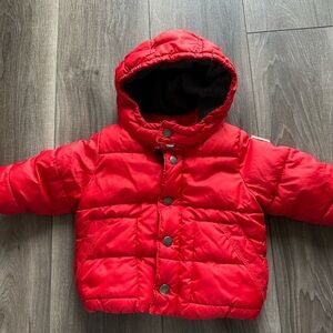 Baby Gap Red Hooded Puffer Jacket